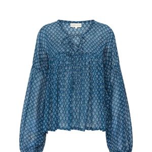 Daughters of India Navy Rashmi Blouse